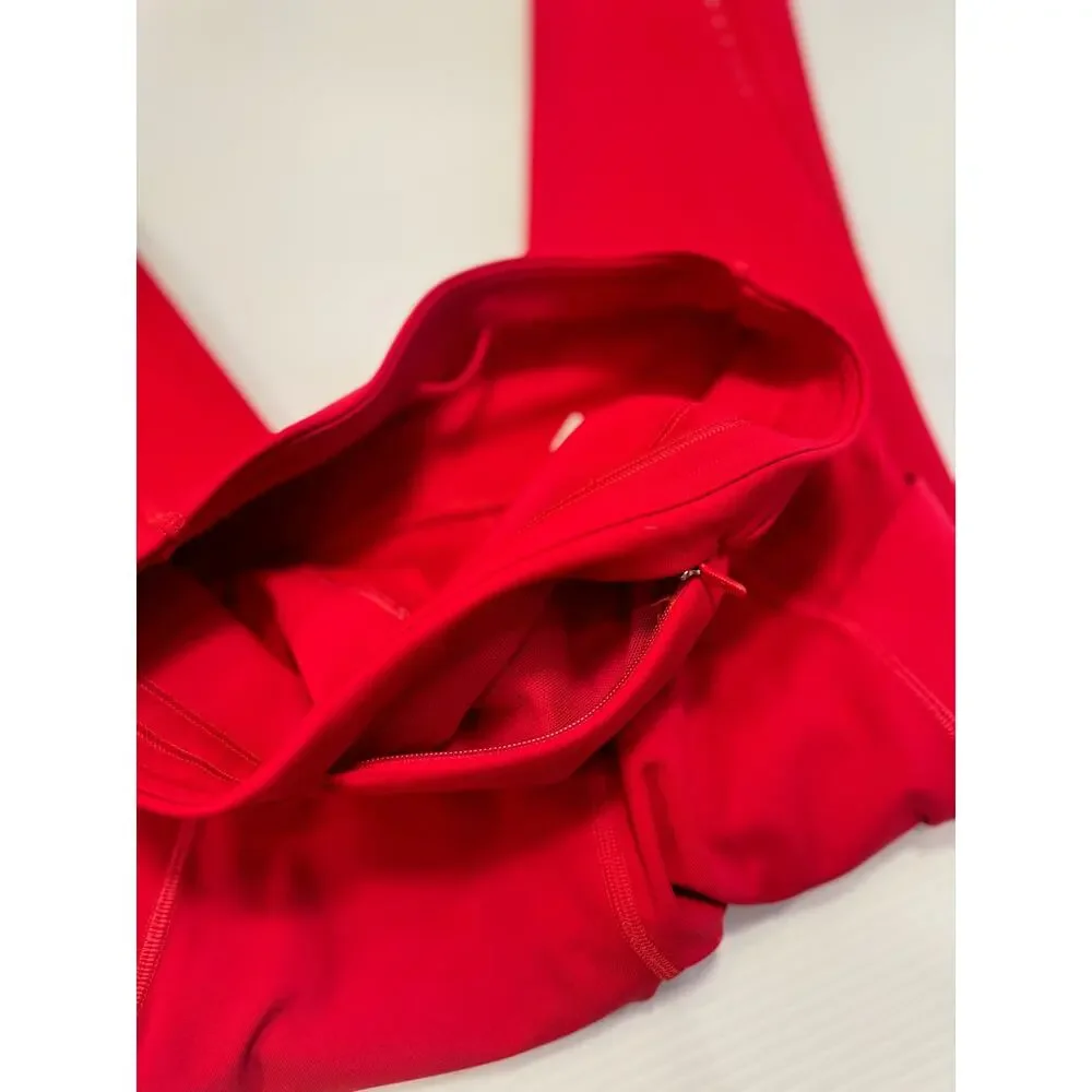 Lululemon Swift Speed High Rise Crop 21" Leggings 2 Dark Red Run Pockets Pilates - Picture 7 of 16